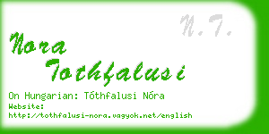 nora tothfalusi business card